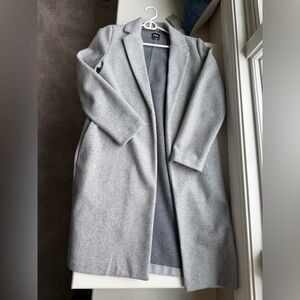 Zara gray wool trench coat sz Medium